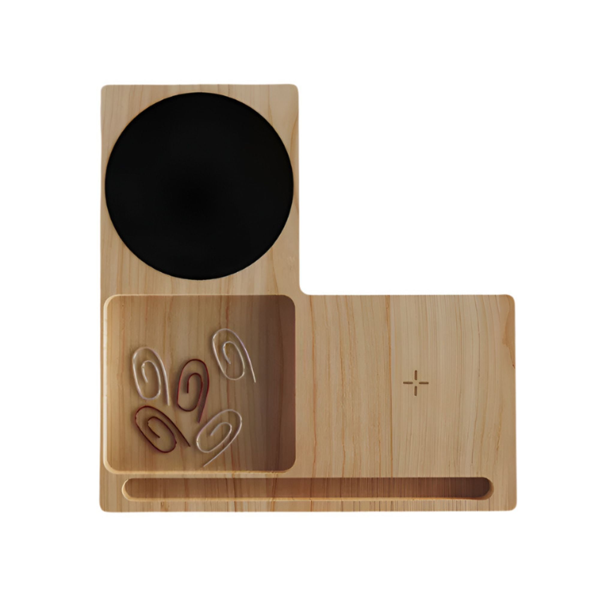 Willow 3.0 Bamboo Wireless Charger with Cup Warmer and Phone Stand