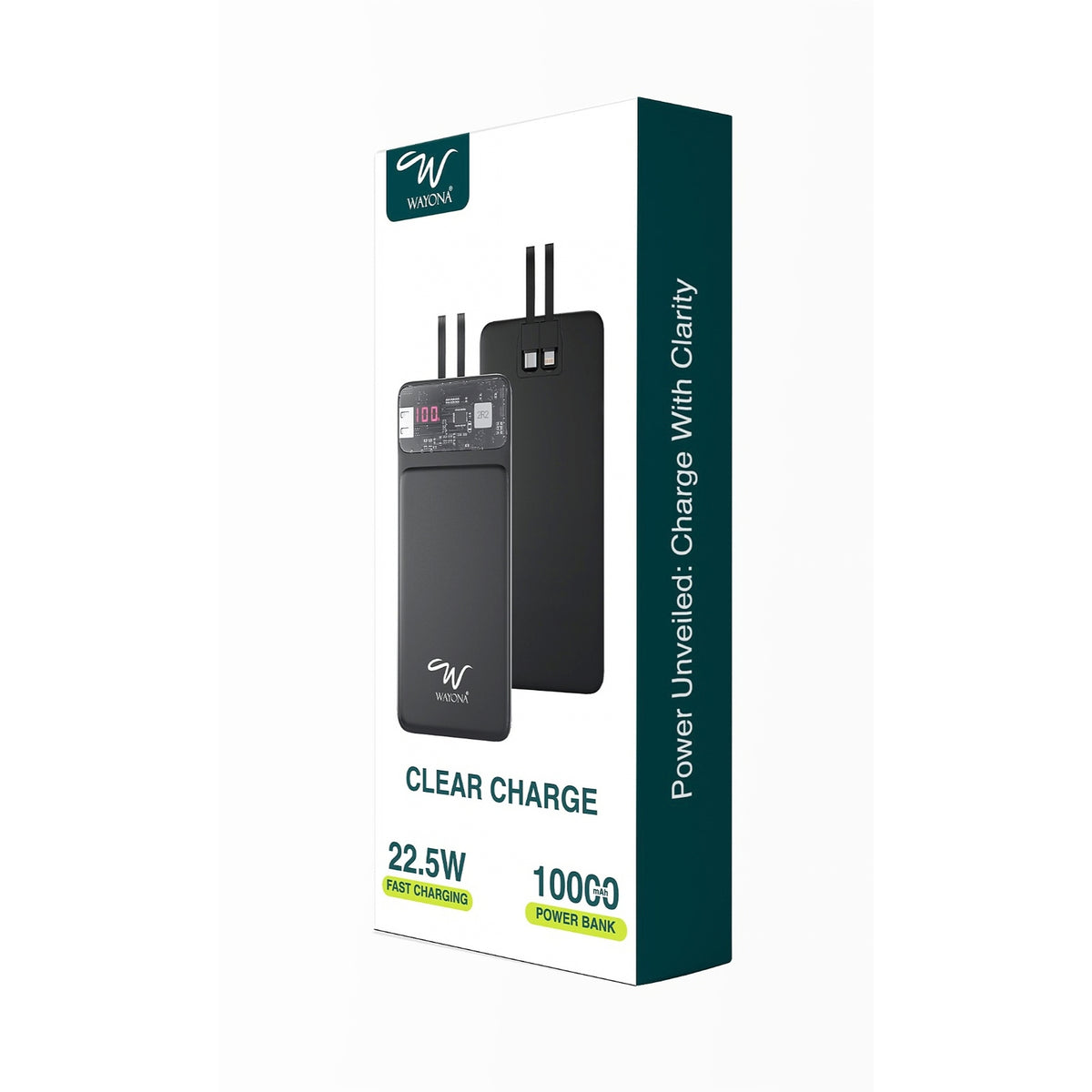 Wayona Clear Charge 10000mAh Power Bank