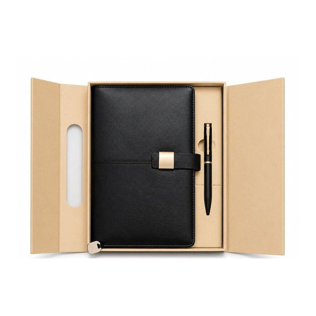 Offigifts Black Power Bank Organiser Diary with Pen