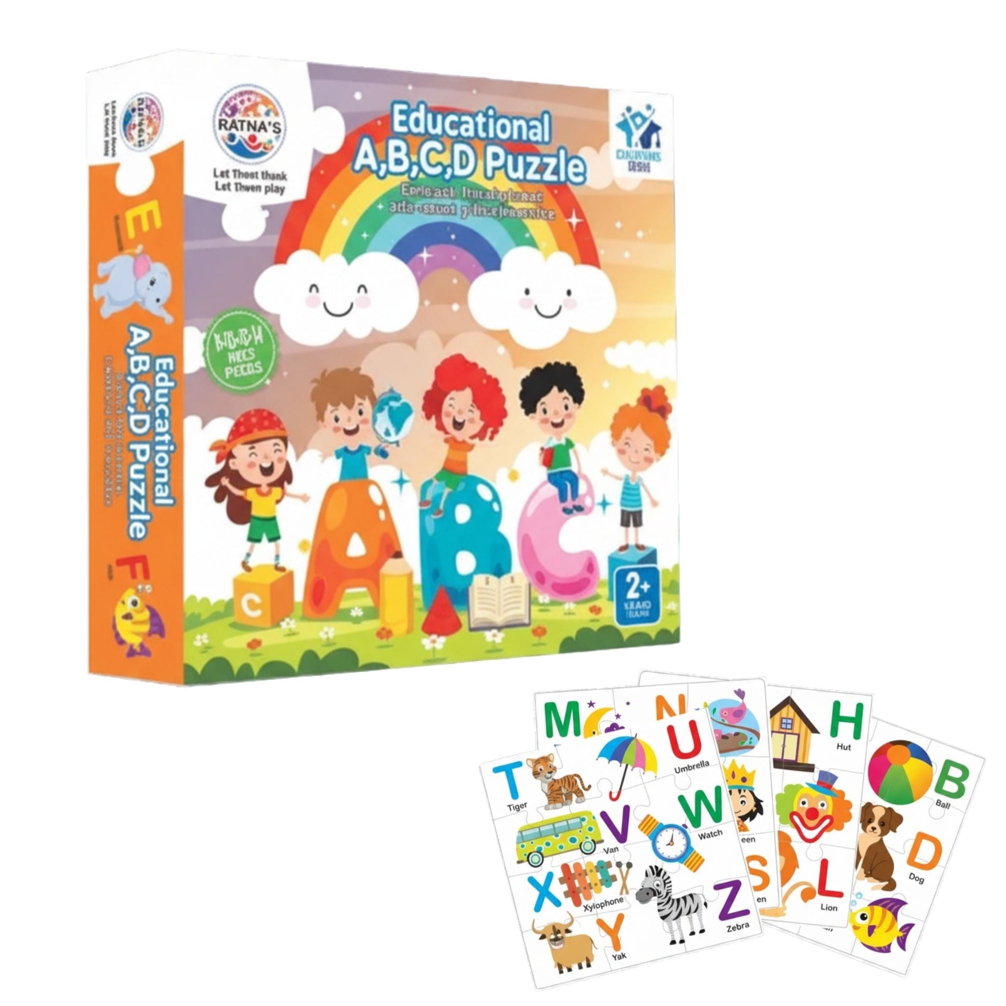 A, B, C, D Educational Jigsaw Puzzle for Kids