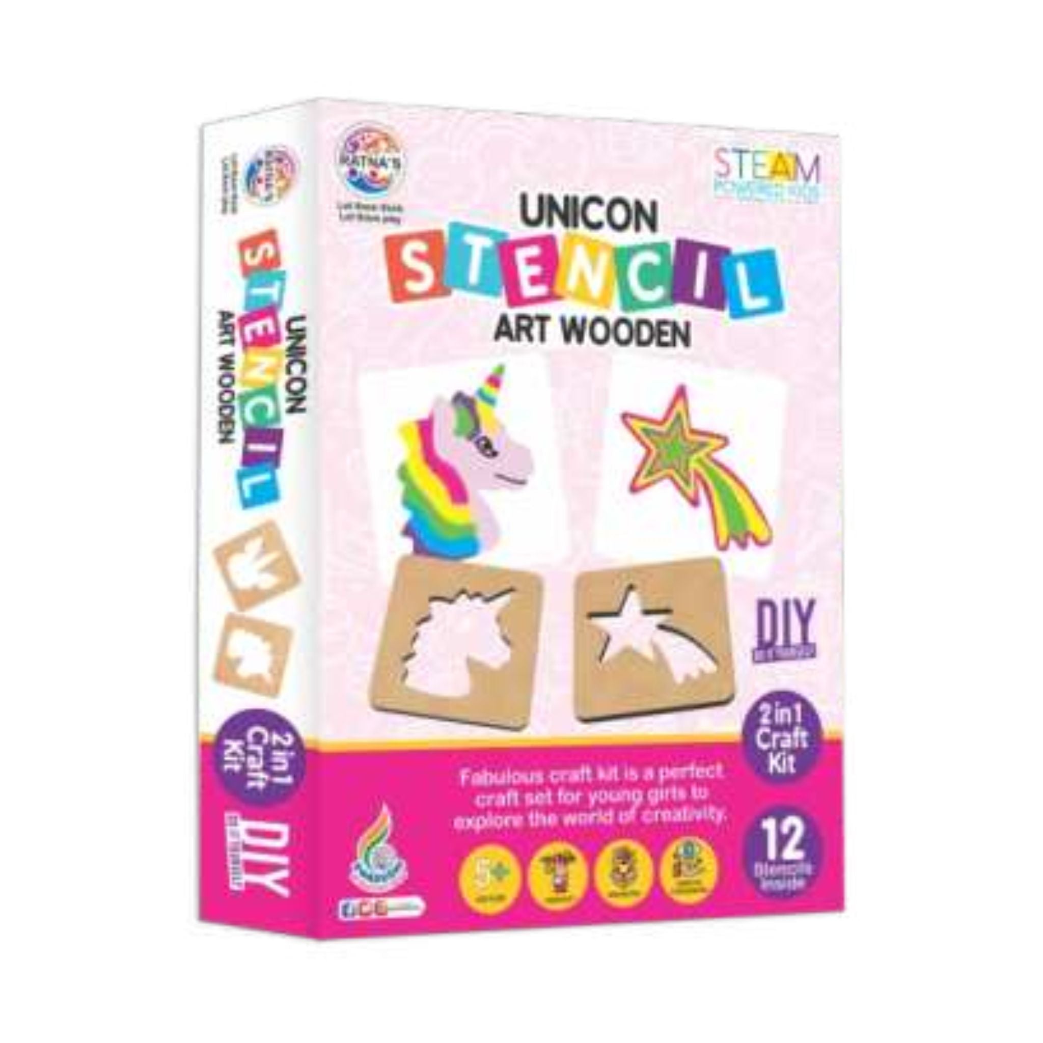 Unicorn Stencil Art Wooden for Kids