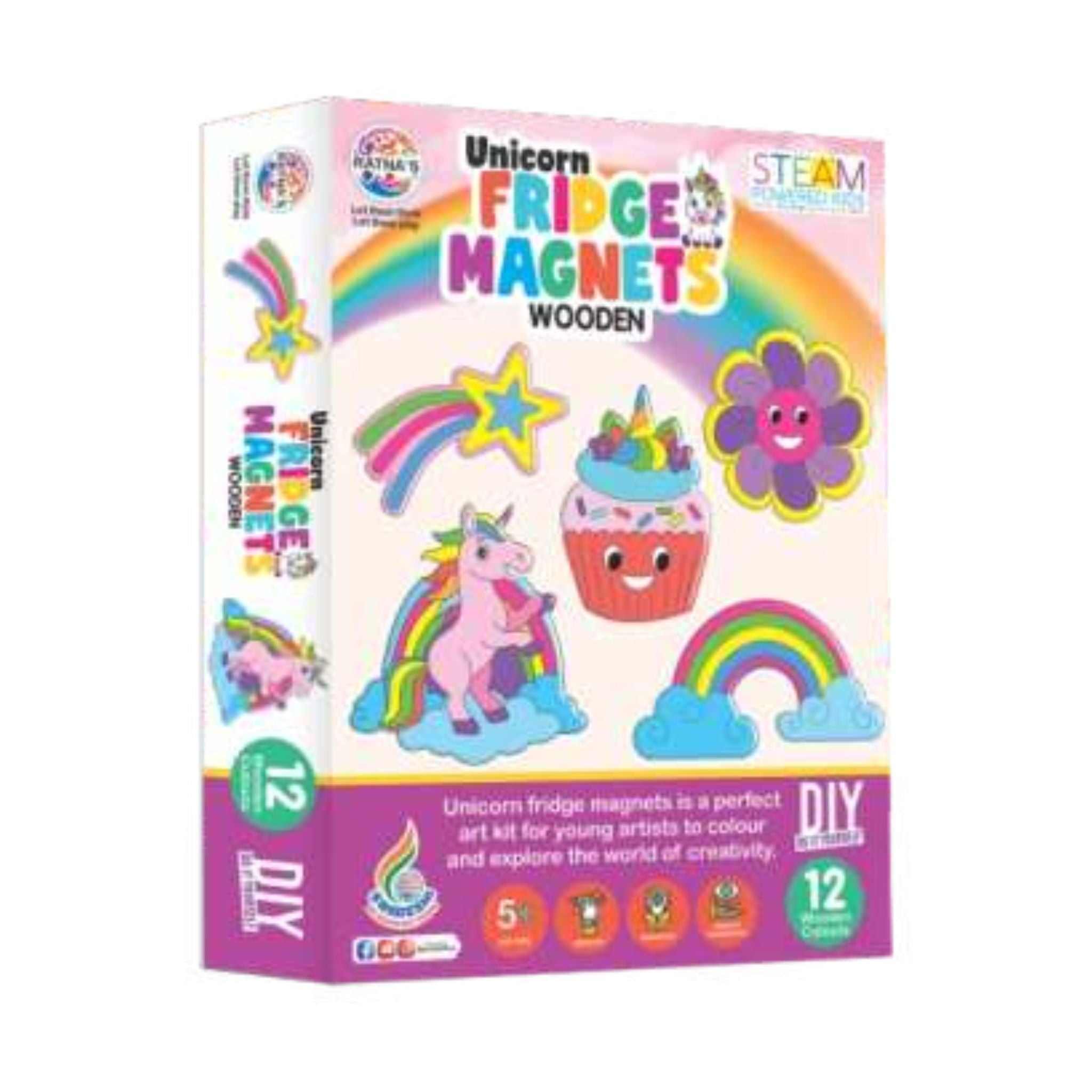 Unicorn Fridge Magnets Wooden for Kids