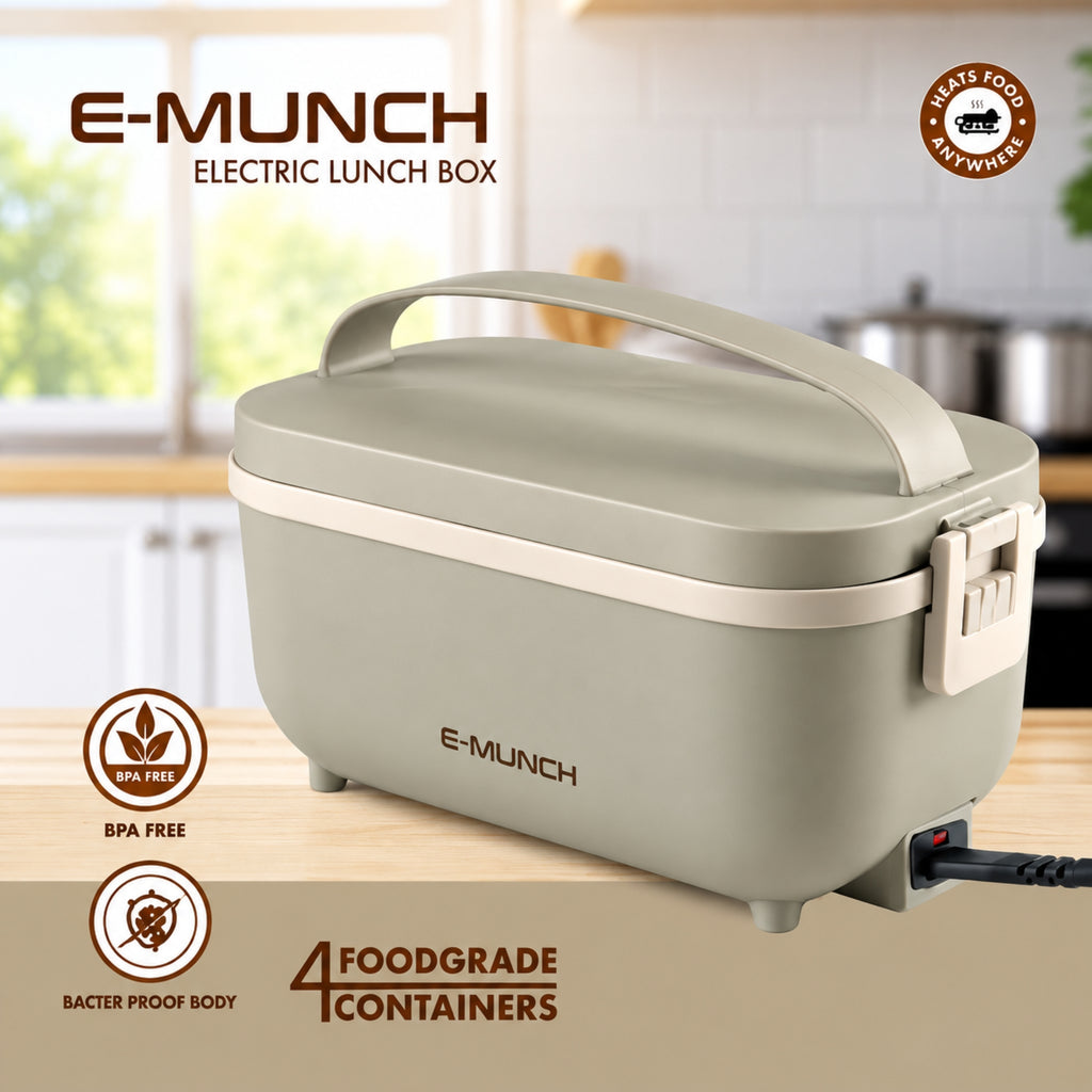 E-Munch Electric Lunch Box with 4 Food-Grade Containers