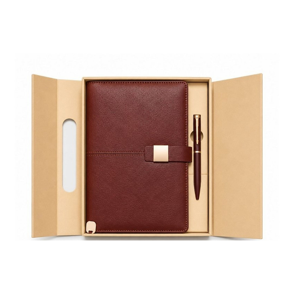 Offigifts Maroon Power Bank Organiser Diary with Pen