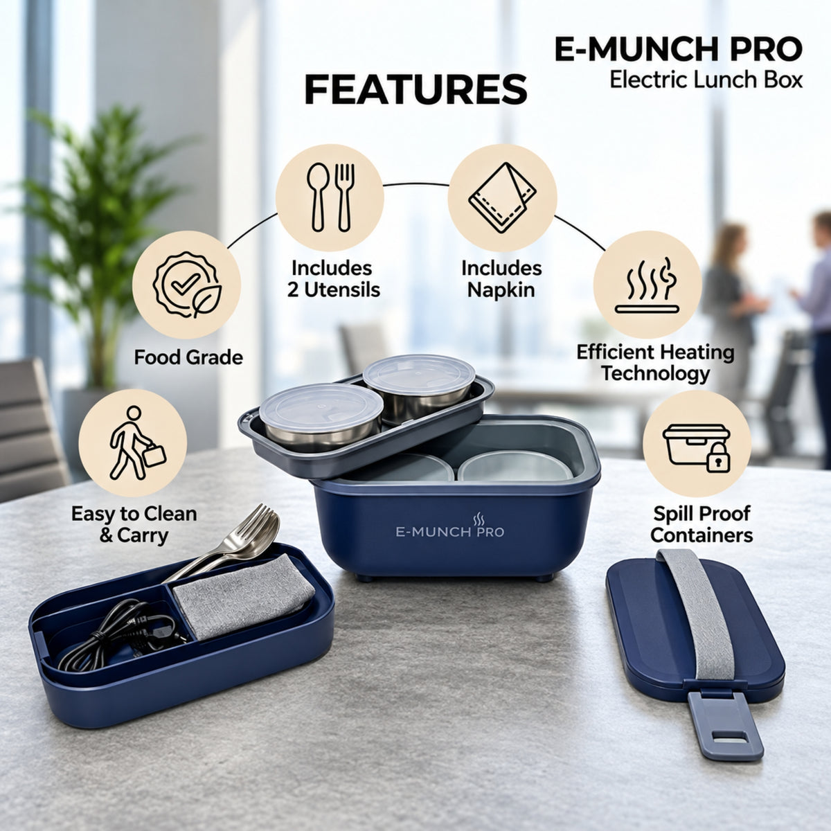 E-Munch Pro Premium Electric Lunch Box