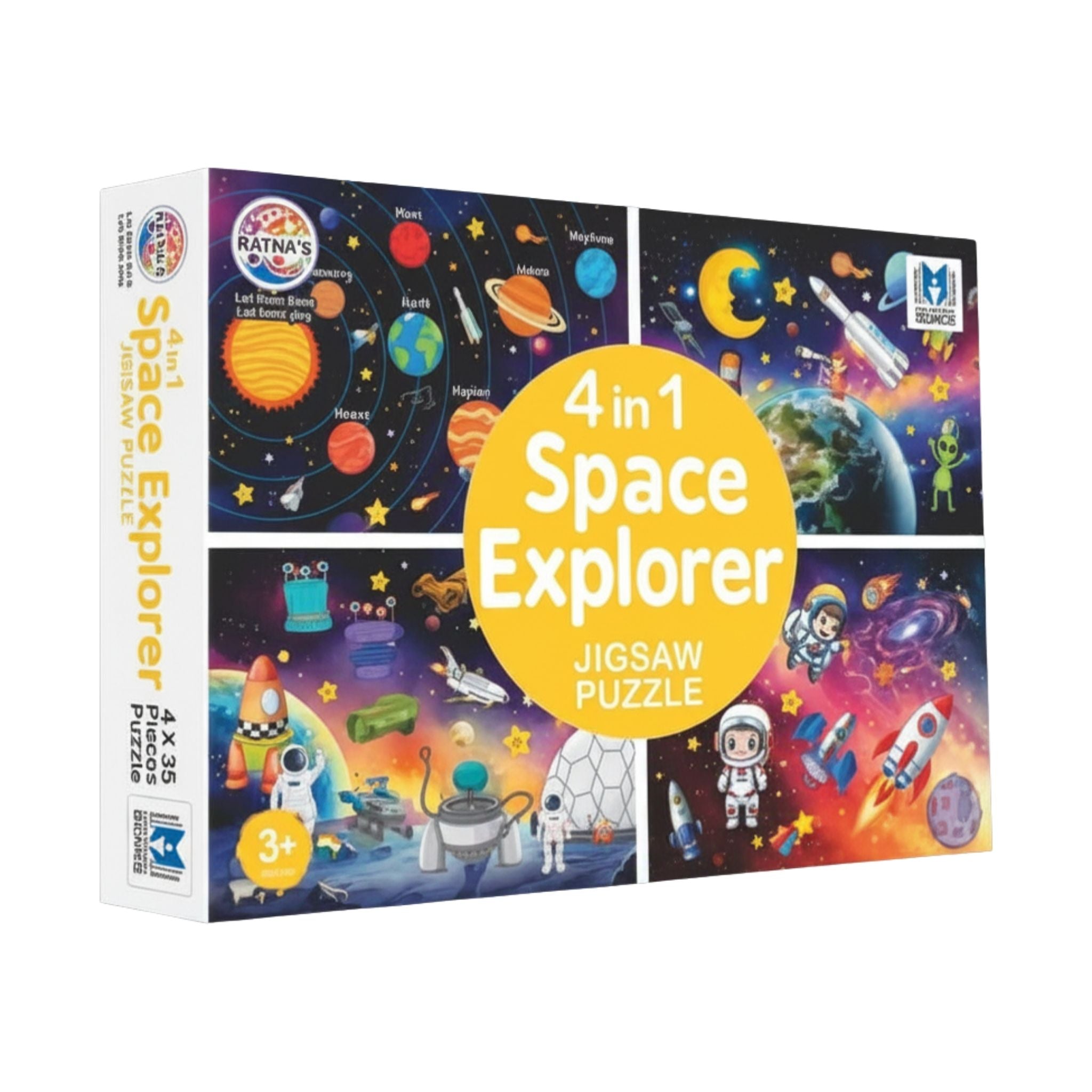 Space Explorer 4 in 1 Jigsaw Puzzle for Kids