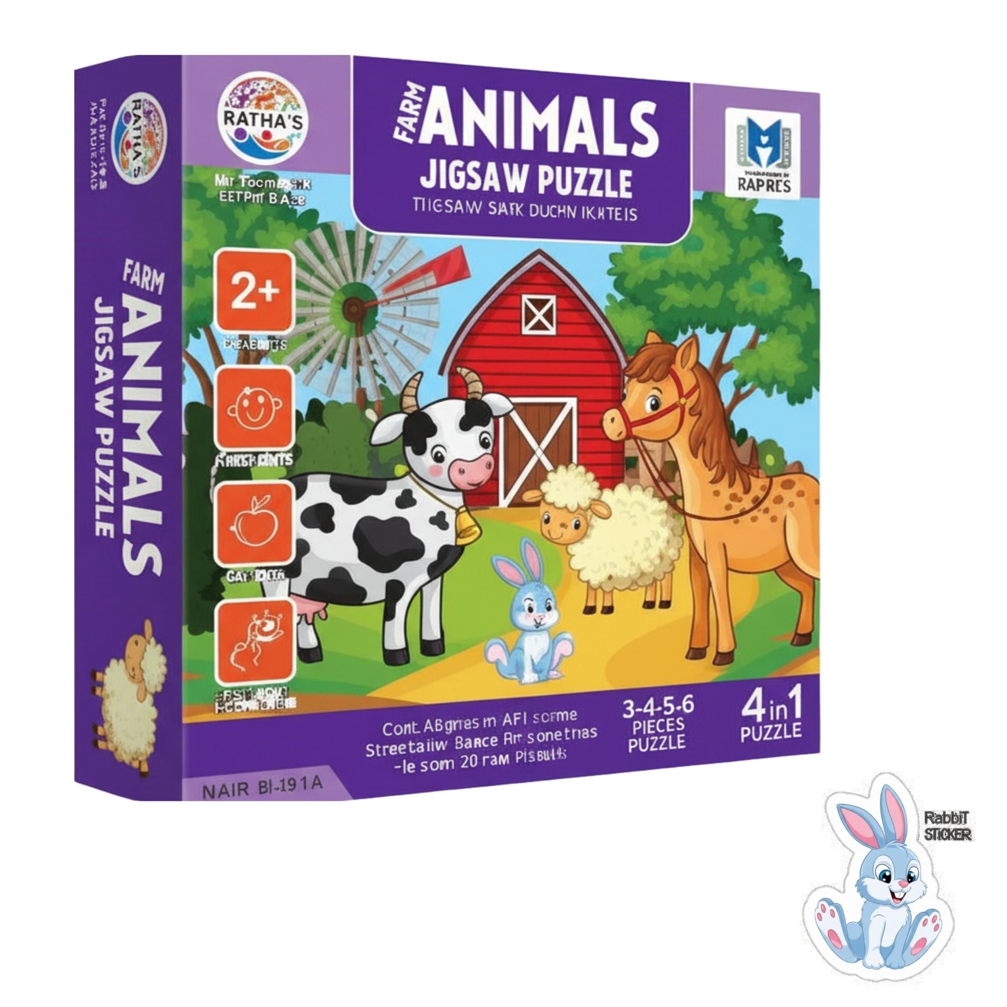 Farm Animals Baby Jigsaw Puzzle for Toddlers
