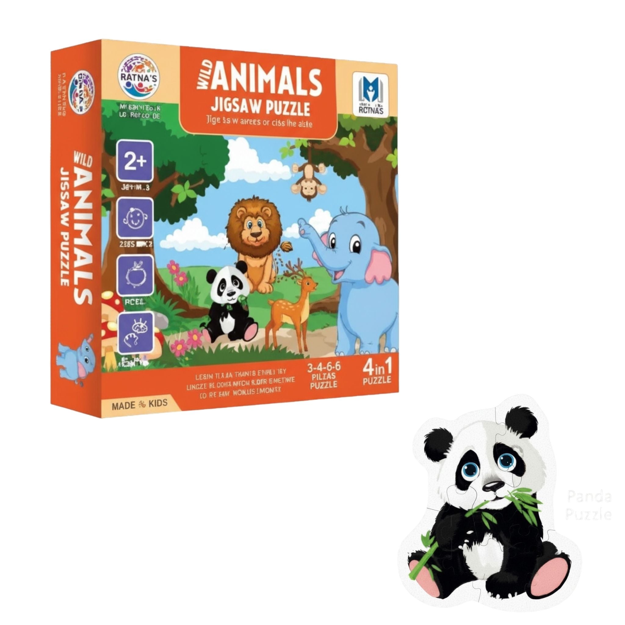 Wild Animals Baby Jigsaw Puzzle for Toddlers