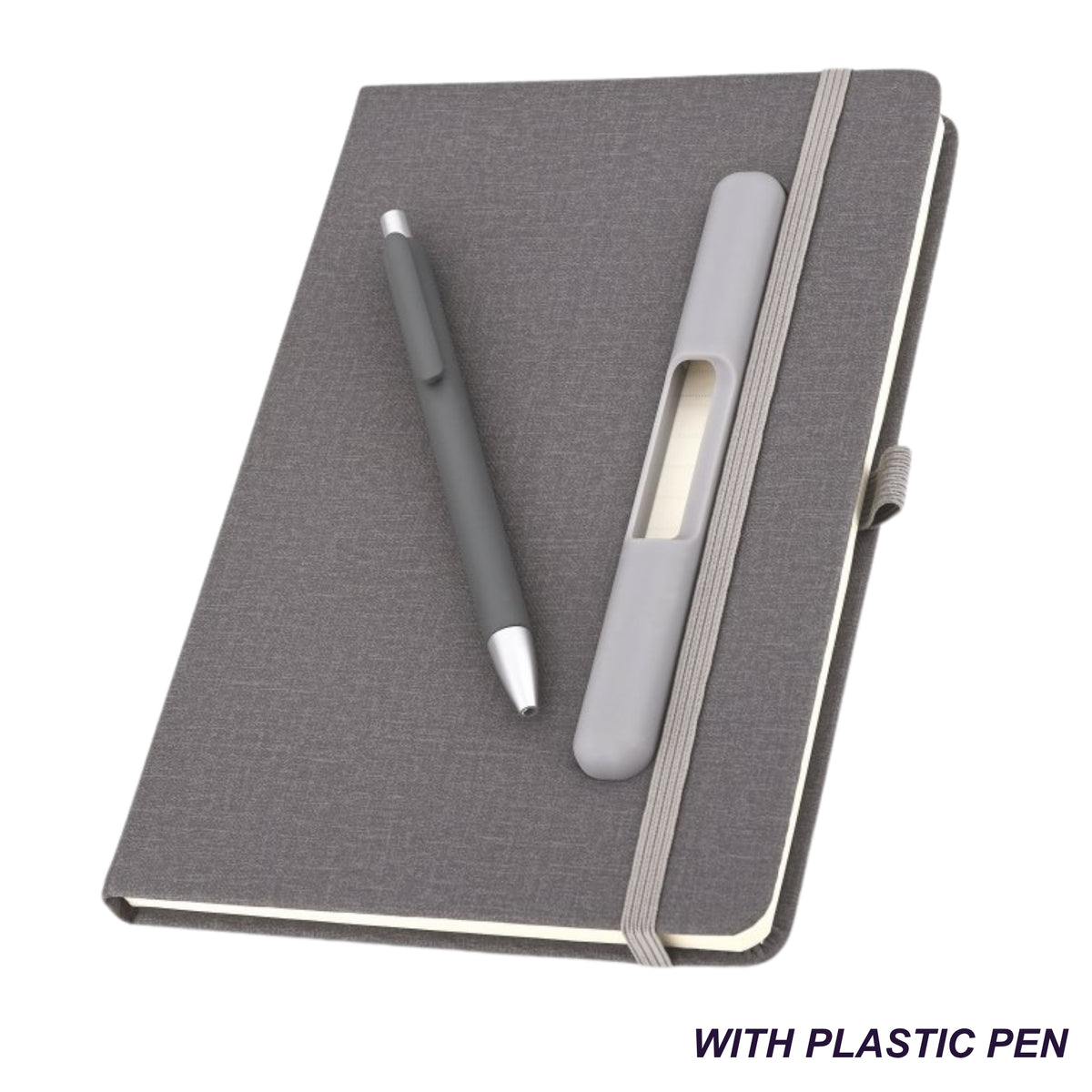 Lume Grey with Pen A5 Notebook | Customisable Corporate Stationery