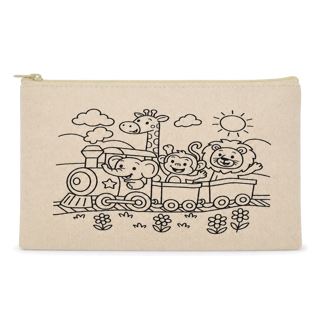 Colour-Your-Own Canvas Pouch with Multiple Designs