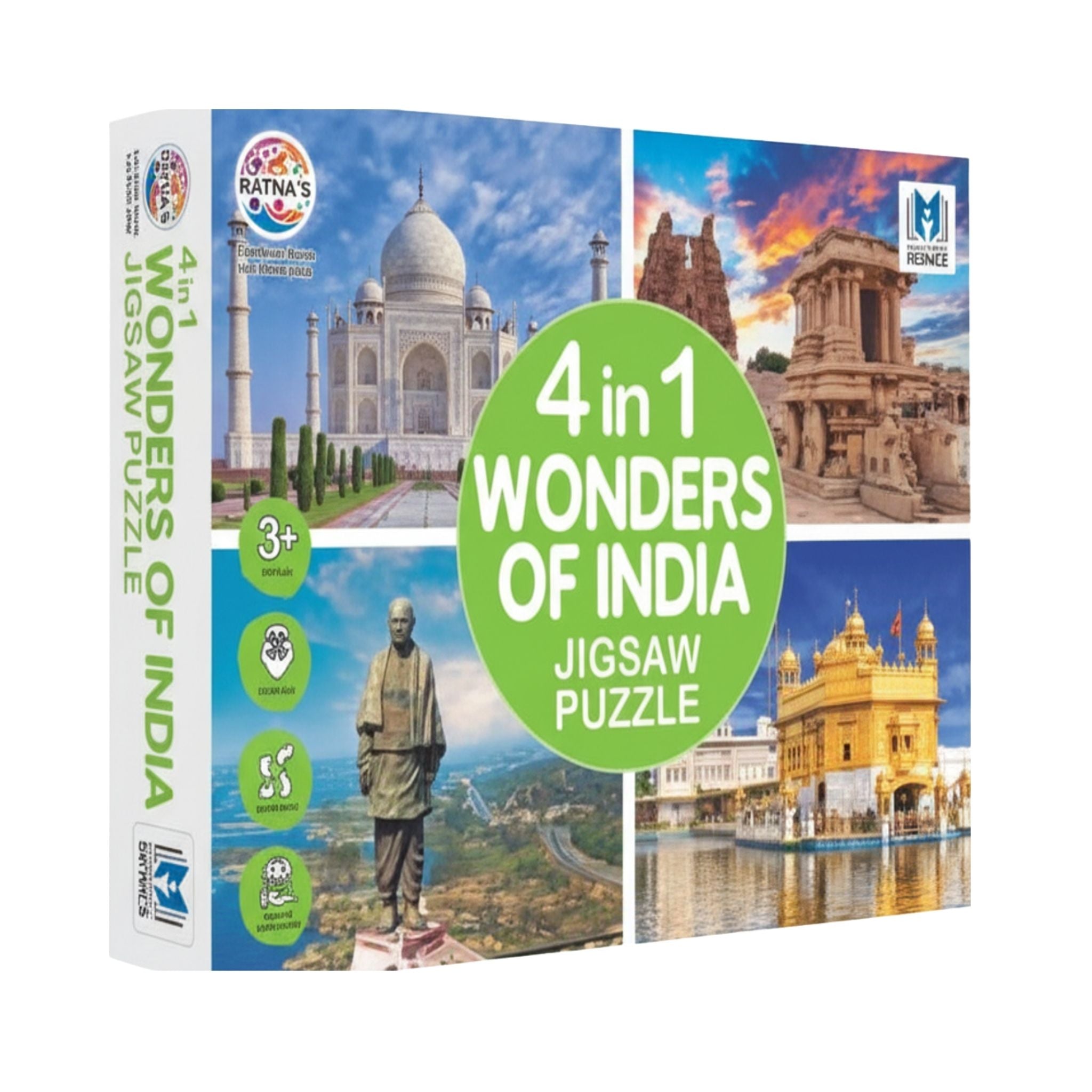 Wonders of India 4 in 1 Jigsaw Puzzle for Kids