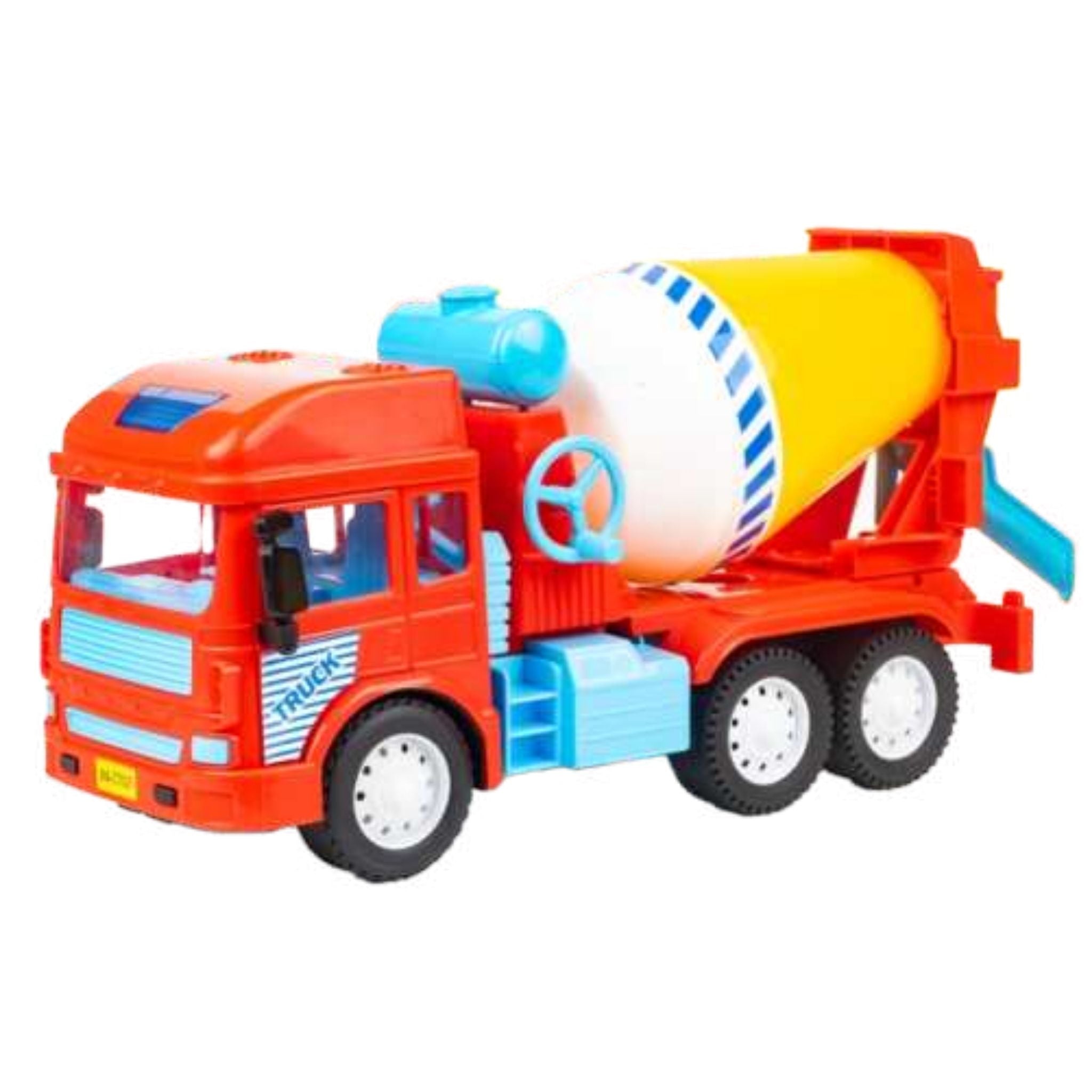 Toy Cement Mixer Truck for Kids | Friction Powered Construction Vehicle (PVC)