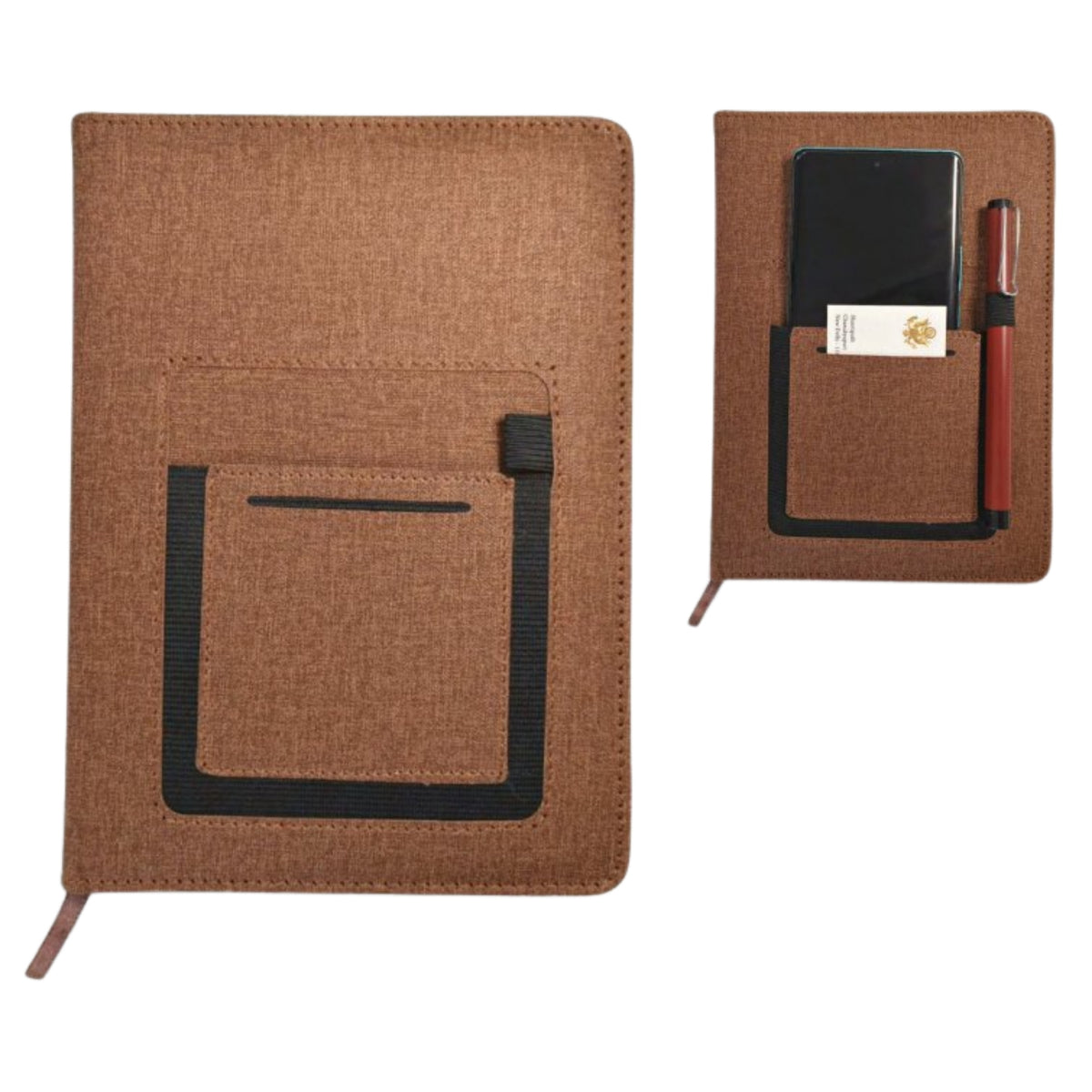 Pocket Brown A5 Notebook | Customisable Corporate Stationery