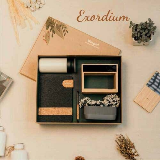 Exordium 5-in-1 Gift Hamper with Wireless Charging Station & Sustainable Office Essentials
