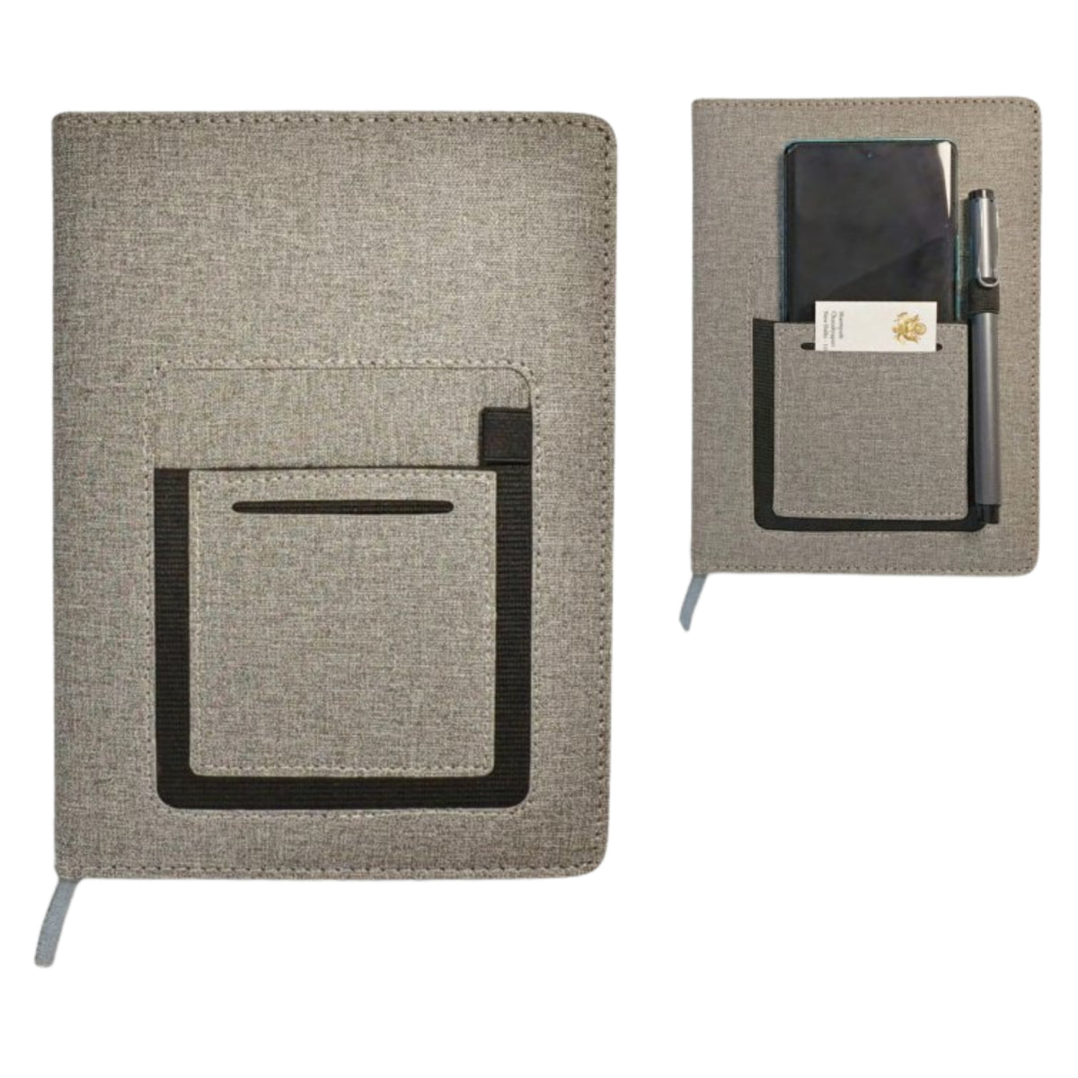 Pocket Grey A5 Notebook | Customisable Corporate Stationery