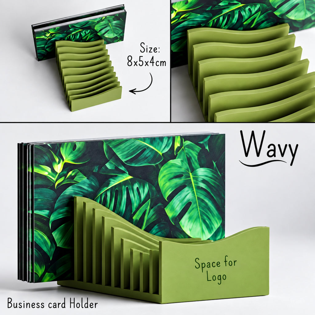 EM3D Wavy Business Card & Note Holder