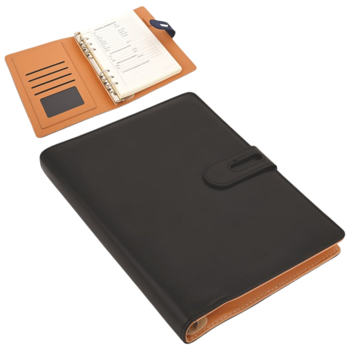Nova Edge Black Organiser | Customisable Corporate Stationery