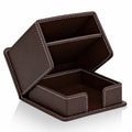 Offigifts Brown Multi-Compartment Desktop Organiser