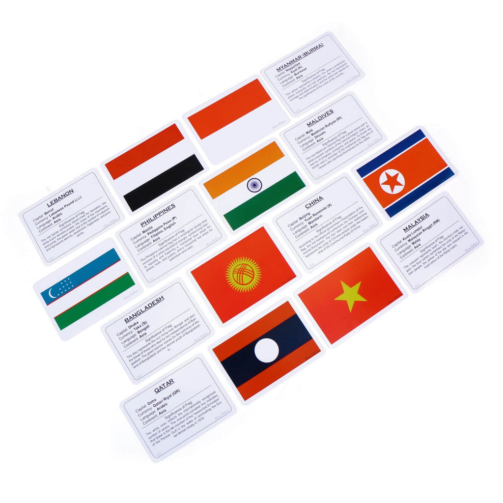 World Countries Flags & Currencies Flashcards – 390 Educational Cards for Kids