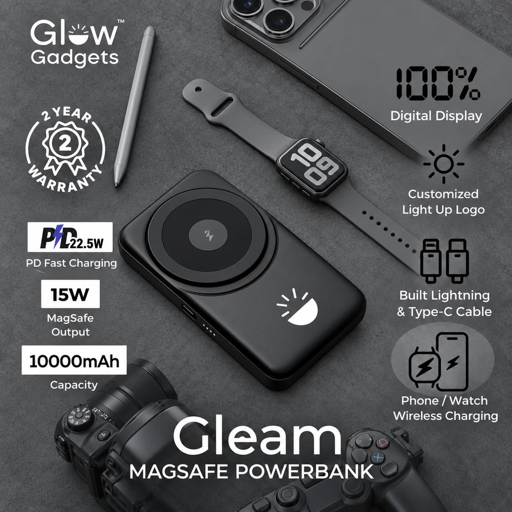 Glow Gadgets Gleam 10000mAh MagSafe Power Bank