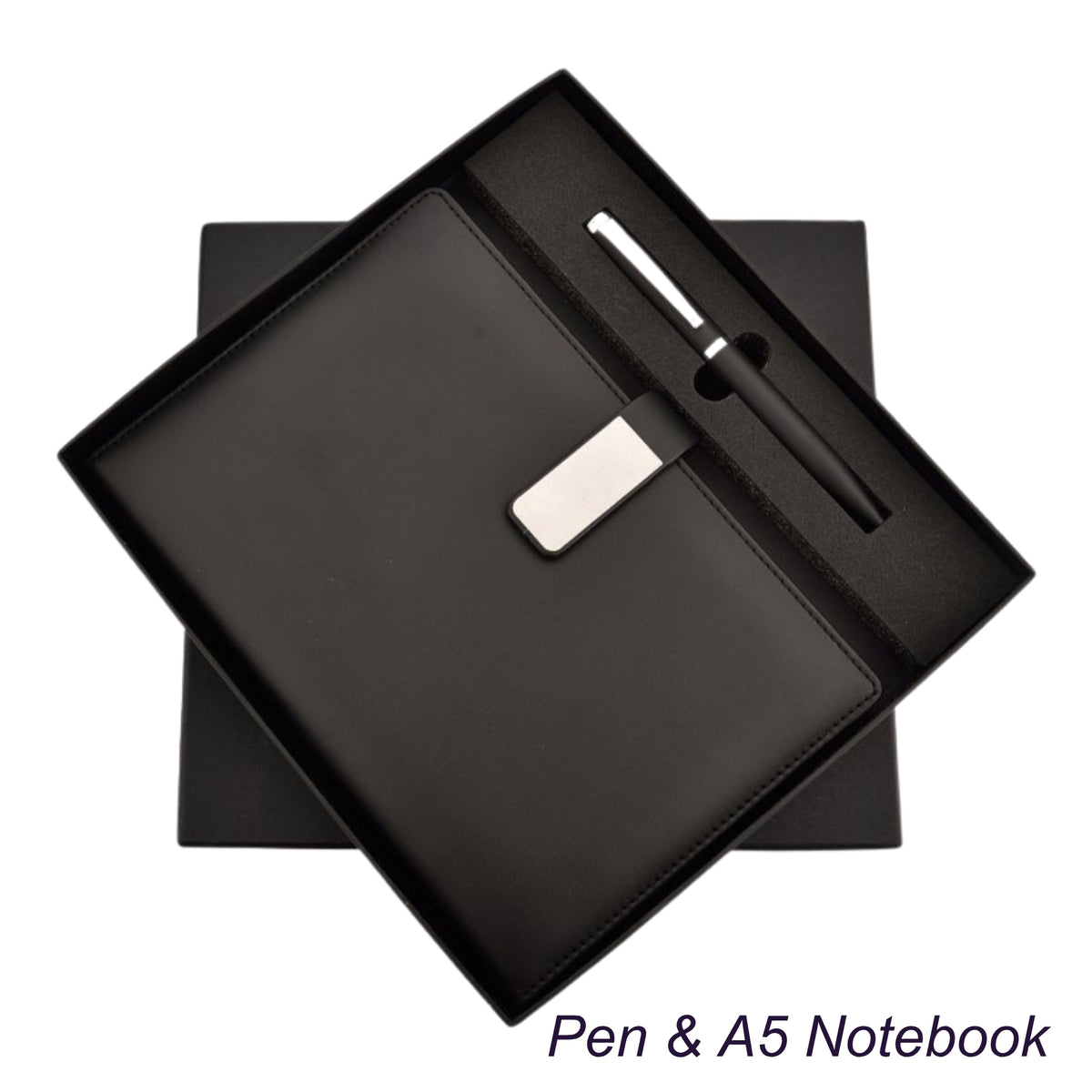 Diary Pen Black Corporate Gift Set | Customisable Business Gifting