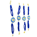 Handcrafted Blue Evil Eye Beaded Bracelet