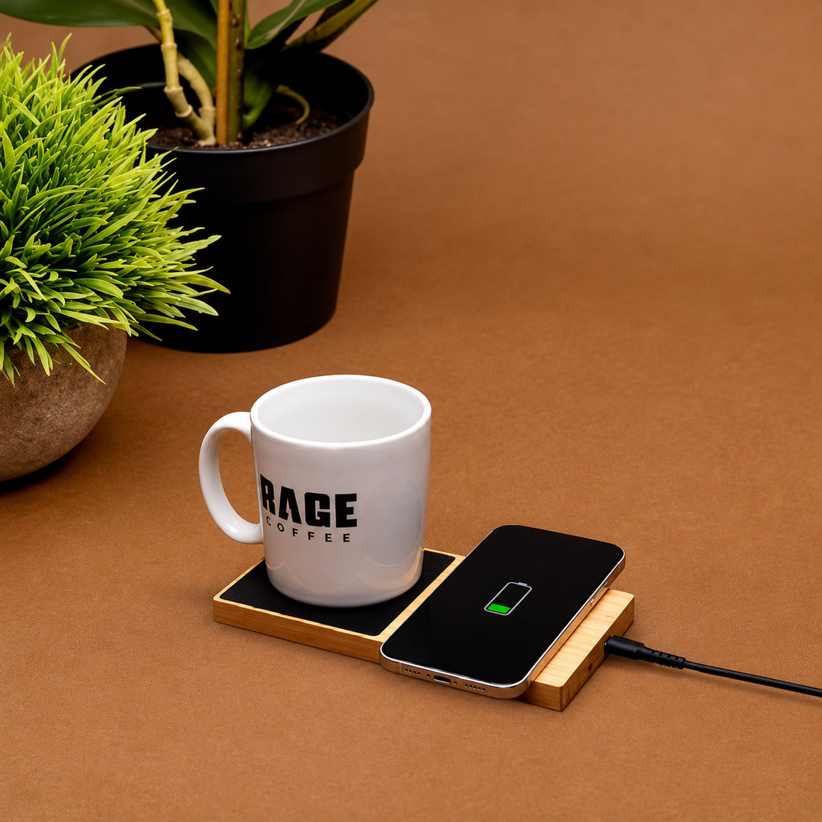 Wangari Willow 2.0 15W Wireless Charger with Cup Warmer