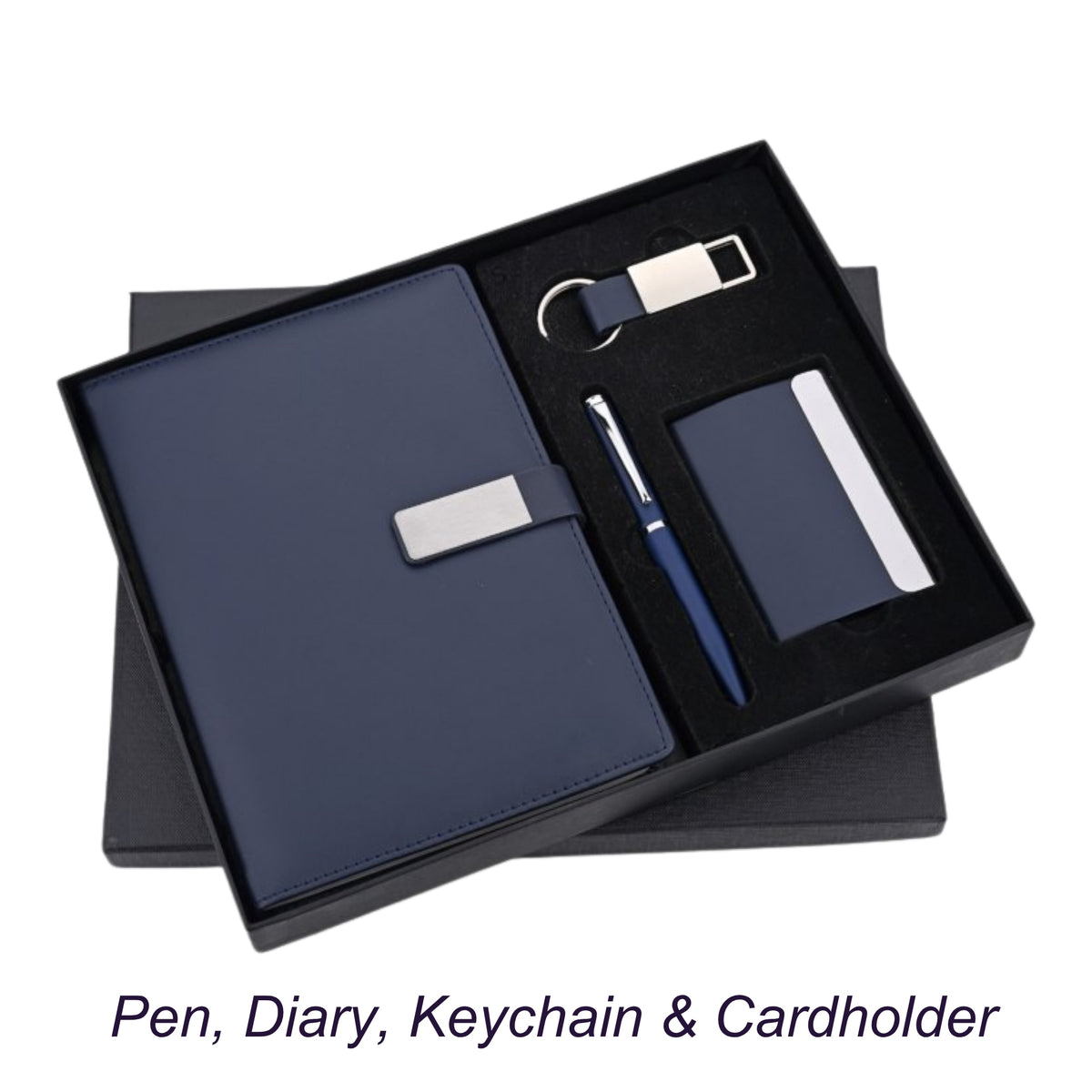 Diary 4 in 1 Black Corporate Gift Set | Customisable Business Gifting