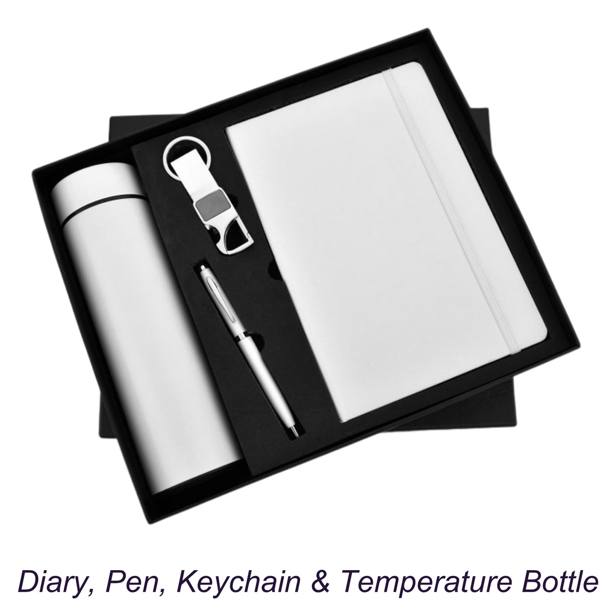 New Bottle 4 in 1 White Corporate Gift Set | Customisable Business Gifting