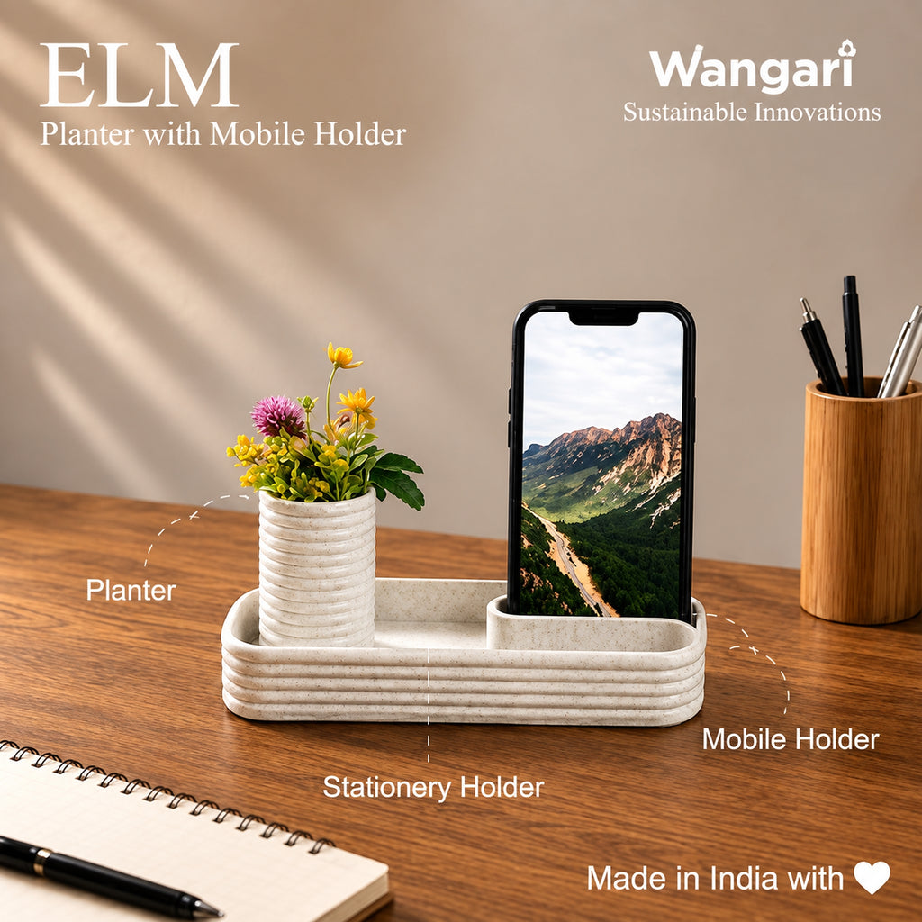 Wangari ELM Planter with Mobile Holder