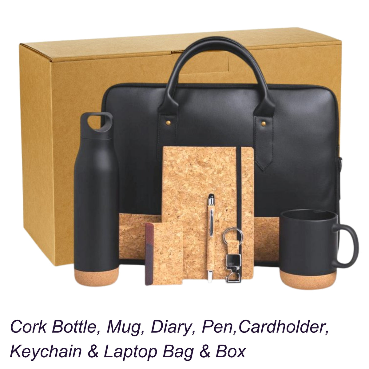 Cork Laptop Bag Set Corporate Gift Set | Customisable Business Gifting