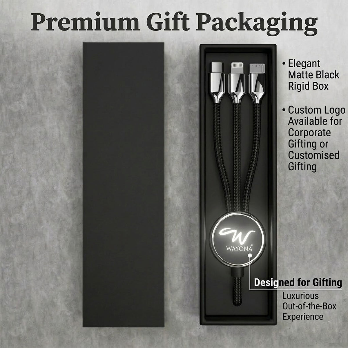 Wayona Glow Flex 6-in-1 Charging Cable