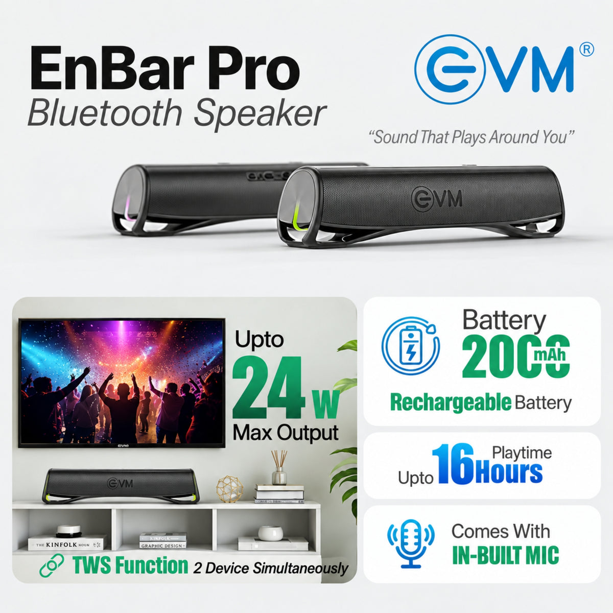 EVM EnBar Pro 24W Bluetooth Speaker