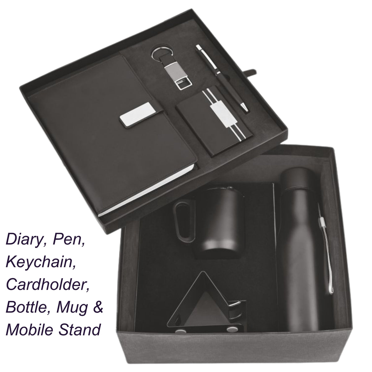 7 in 1 Black Combo Corporate Gift Set | Customisable Business Gifting