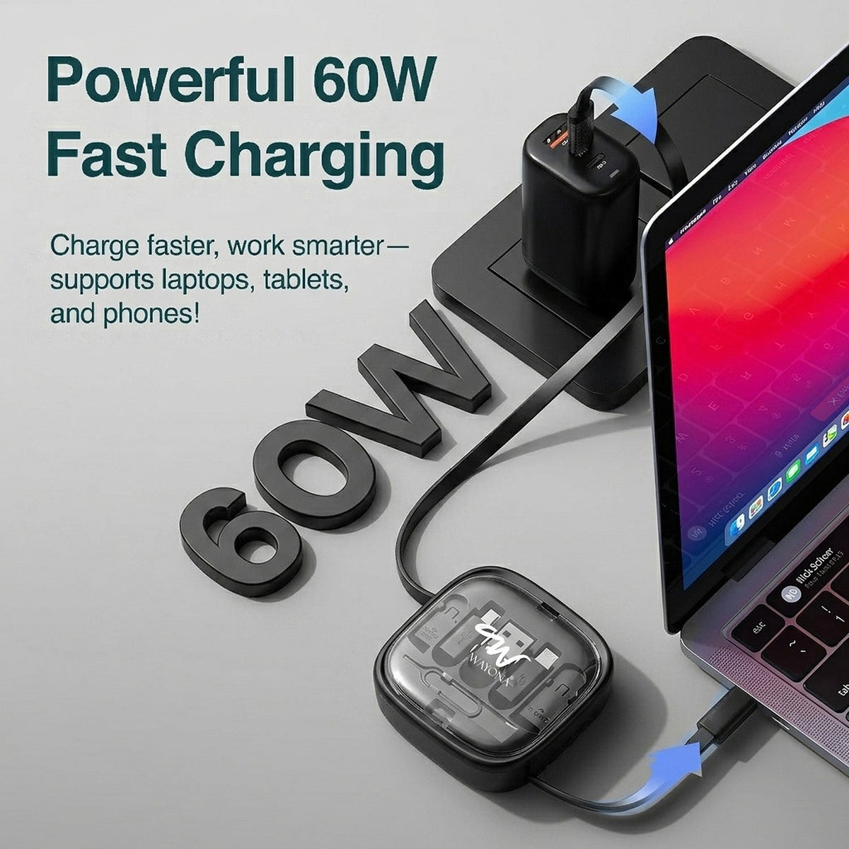 Wayona Retracto Case Retractable Cable Case