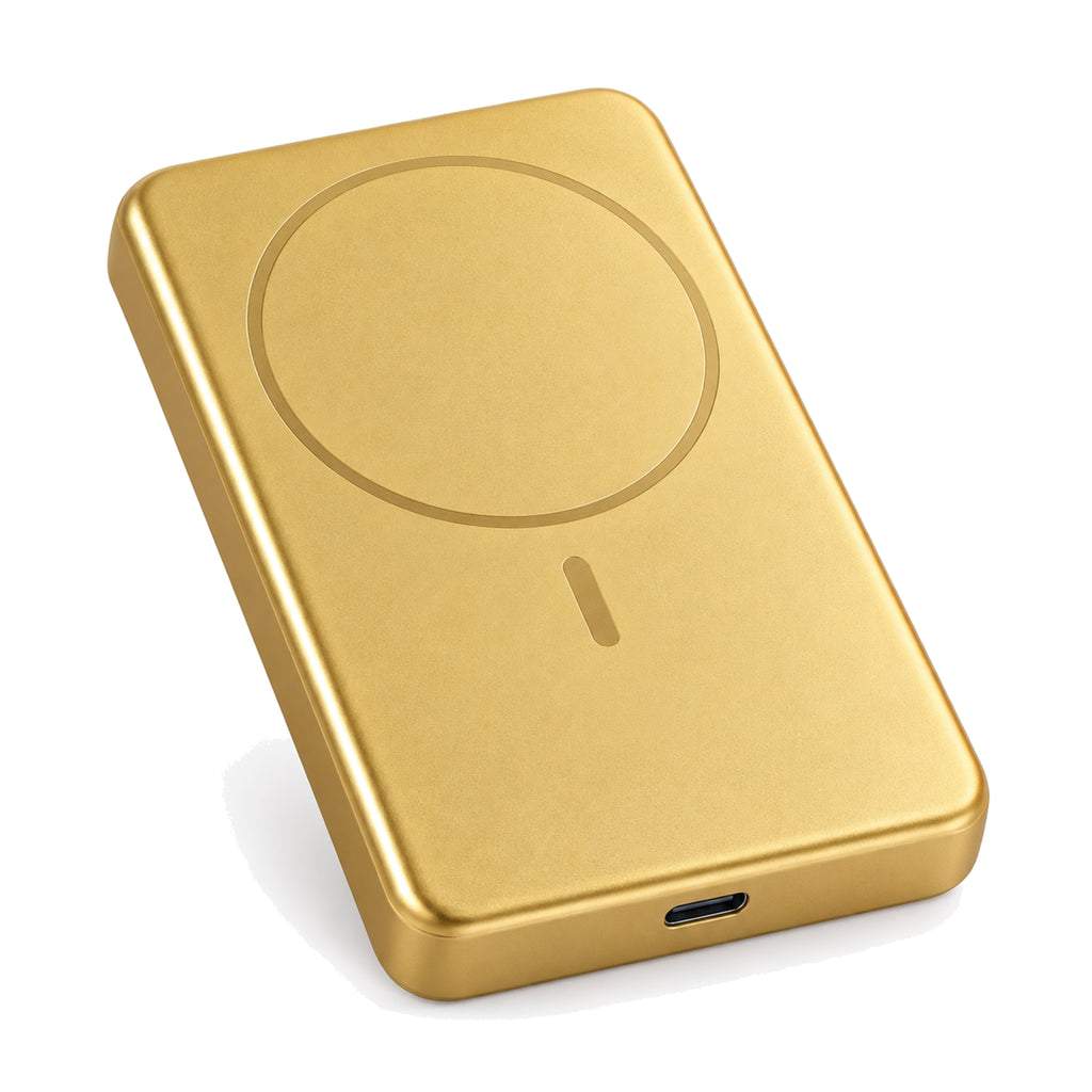 Stuffcool Aura 10000mAh 15W Magnetic Wireless Power Bank - Gold/Silver