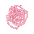 Natural Rose Quartz Diamond Cut Bracelet