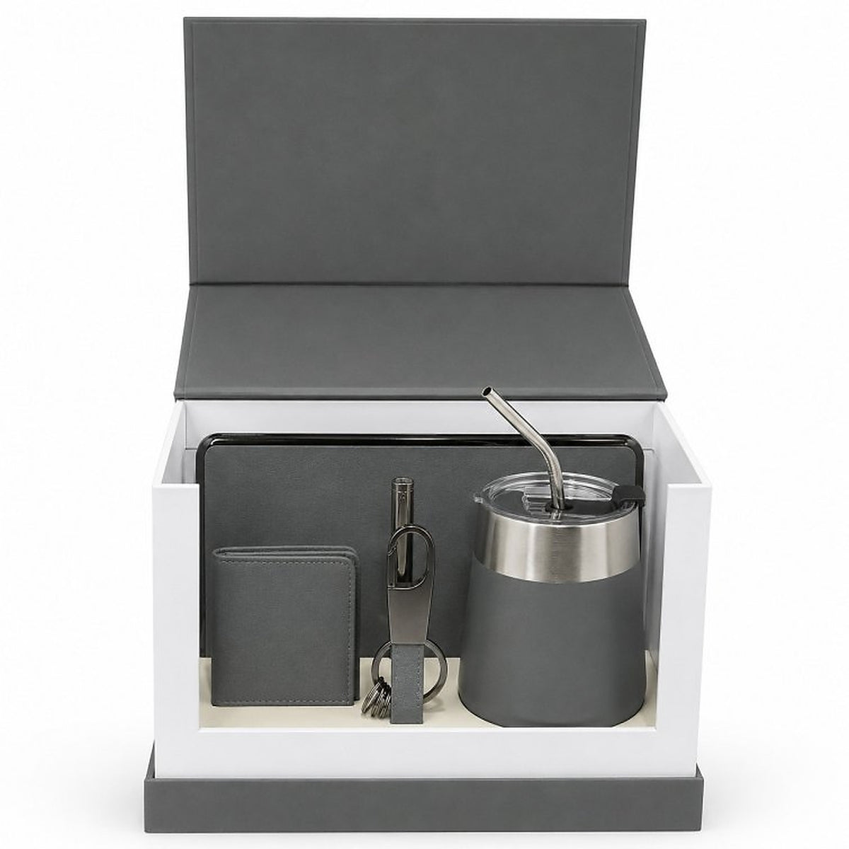 Offigifts Grey Executive Drinkware & Desk Accessory Gift Set