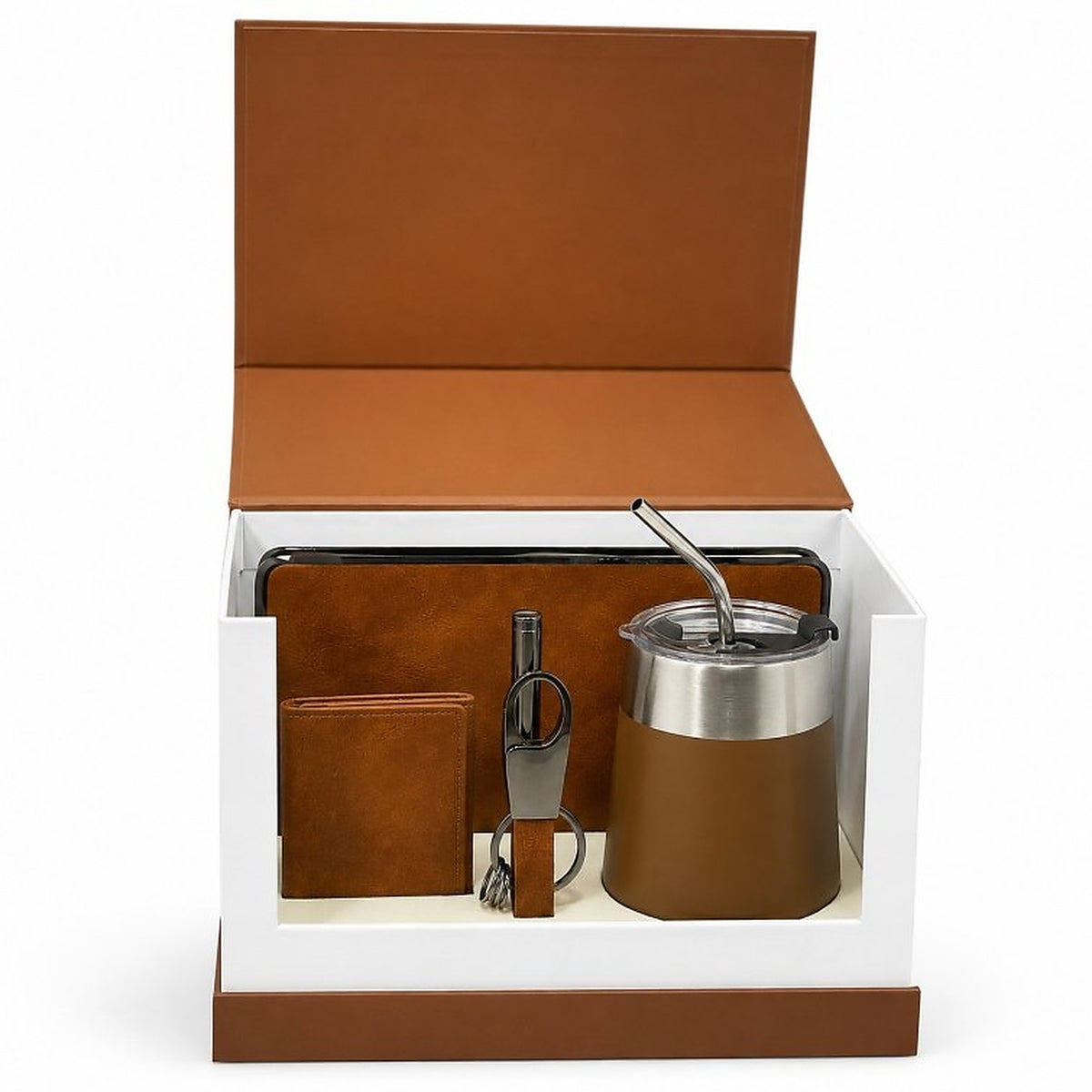 Offigifts Tan Executive Drinkware & Desk Accessory Gift Set