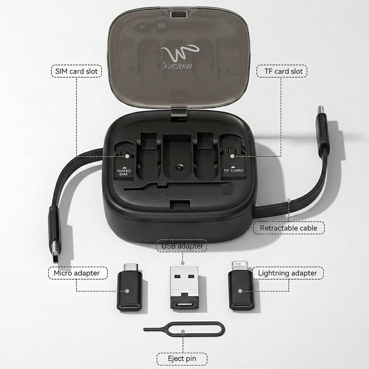 Wayona Retracto Case Retractable Cable Case