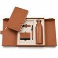 Offigifts Tan Notebook, Bottle & Desk Accessory Gift Set