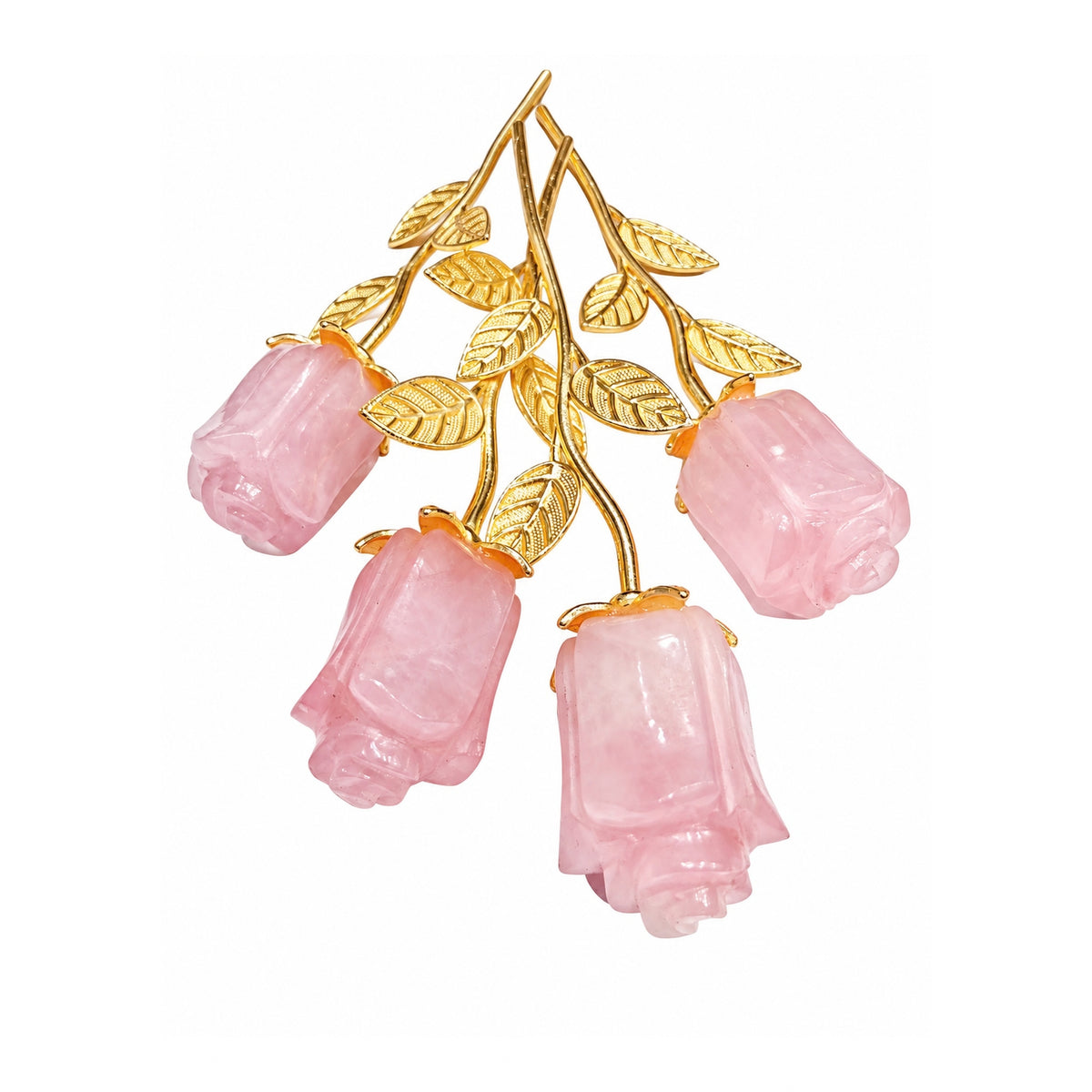 Rose Quartz Crystal Roses