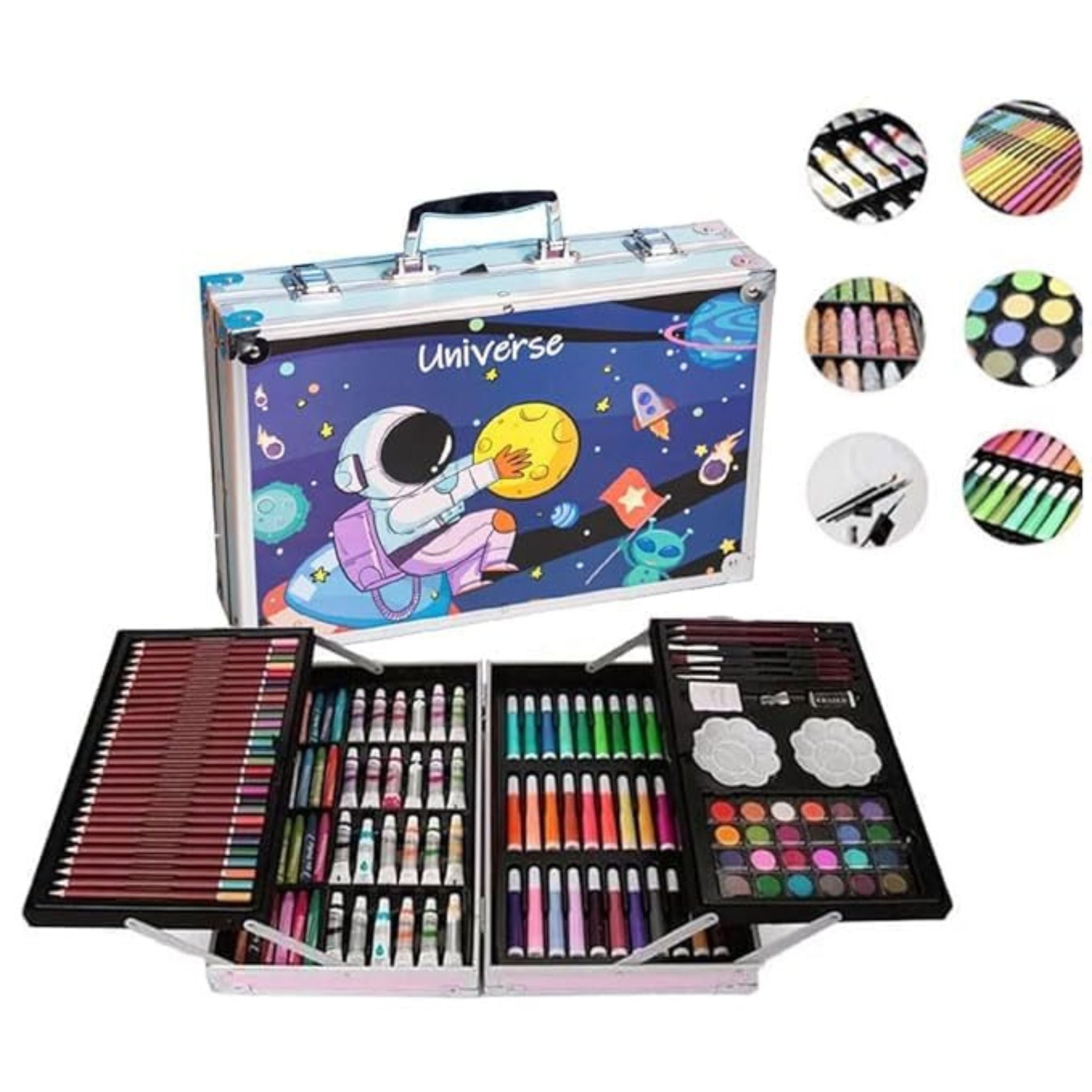 Kids Colour Art Set | 145+ Pieces Drawing & Painting Kit with Carry Case