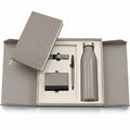 Offigifts Grey Notebook, Bottle & Desk Accessory Gift Set