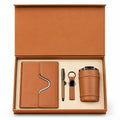 Offigifts Tan Diary, Pen, Keychain & Travel Mug Gift Set