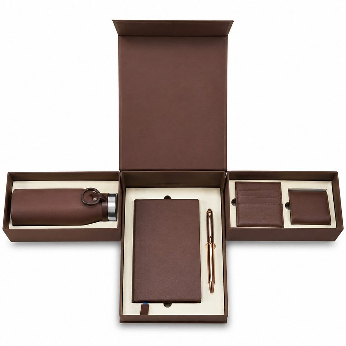 Offigifts Brown Executive Notebook & Desk Accessory Gift Set