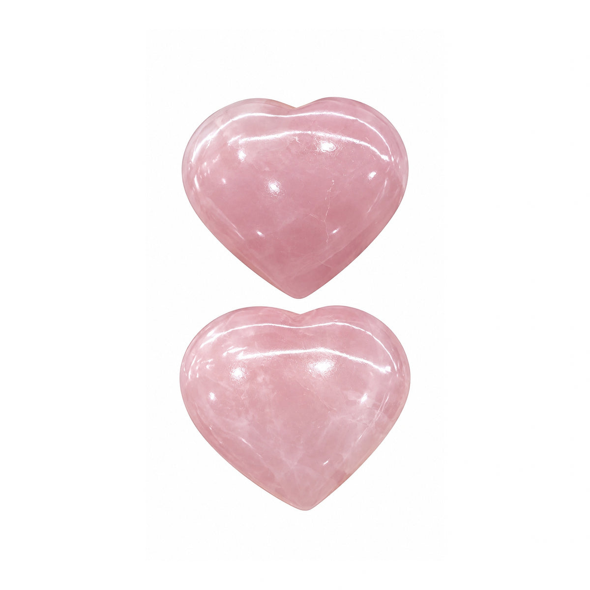 Rose Quartz Puffy Heart