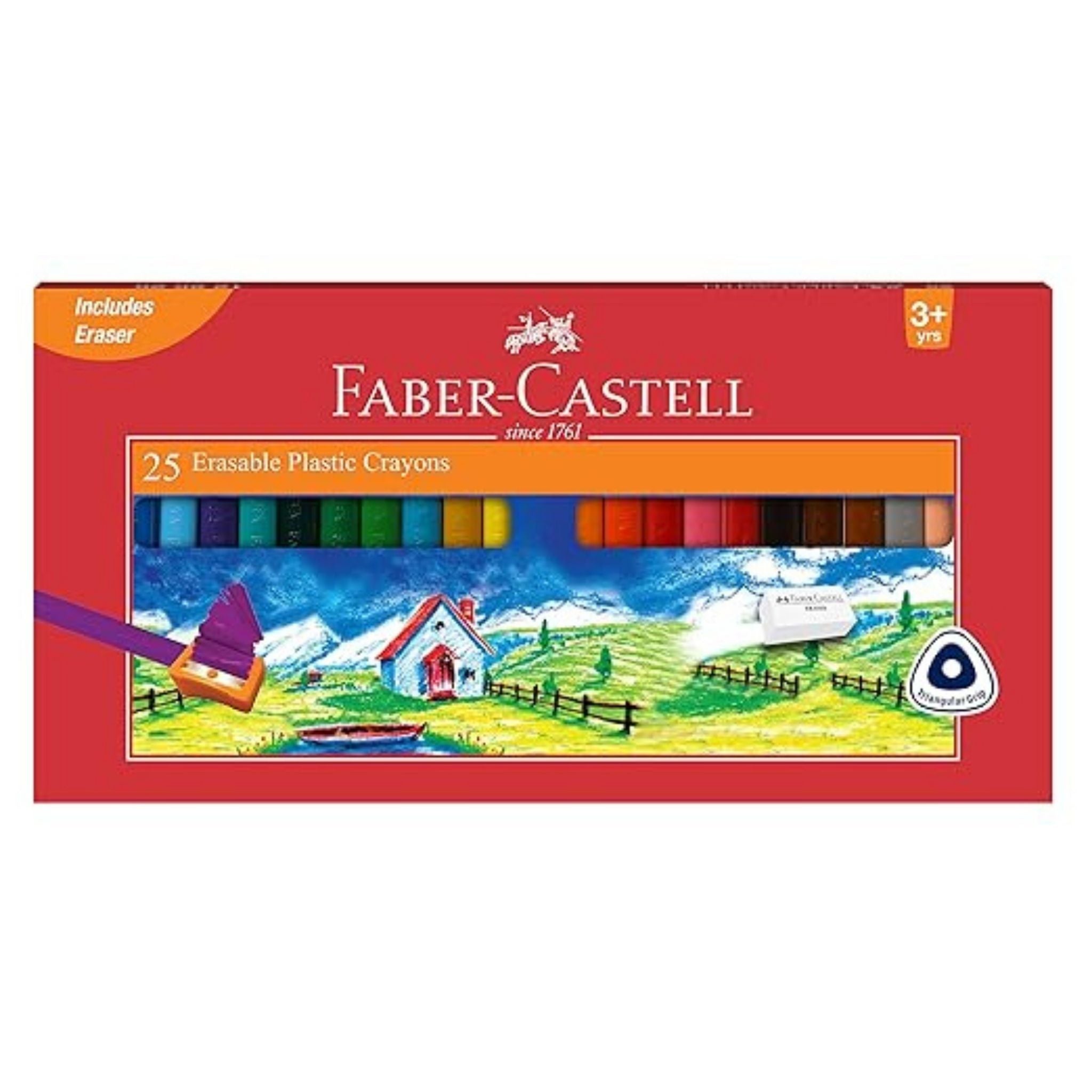 Erasable Crayons 70mm Set of 25 – Creative & Correctable Colouring - Faber-Castell