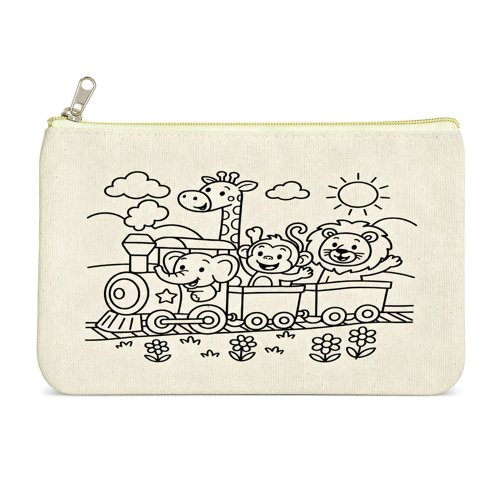 Colour-Your-Own Canvas Pouch with Multiple Designs
