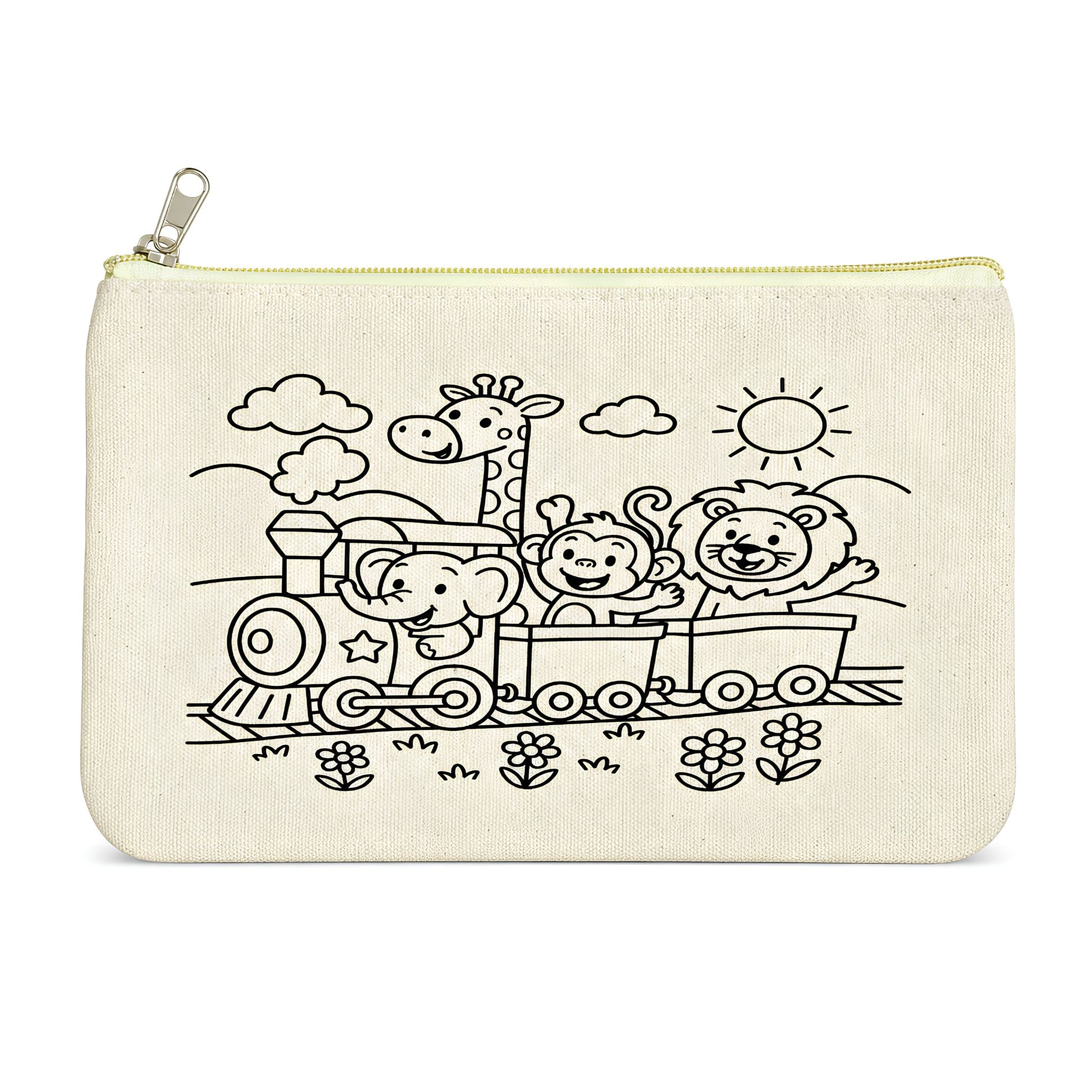 Colour-Your-Own Canvas Pouch with Multiple Designs
